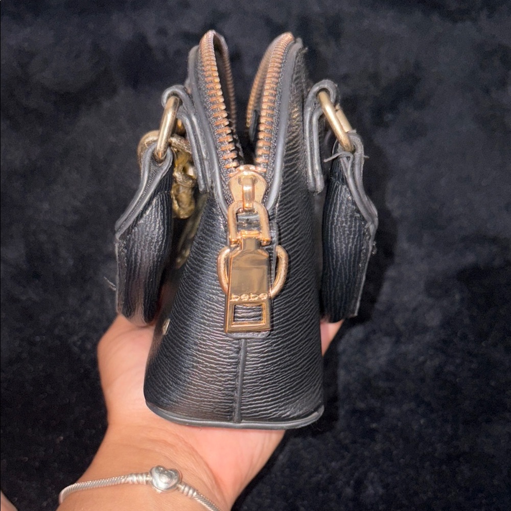 Bebe Black and Gold Mini Handbag - Picture 4 of 7